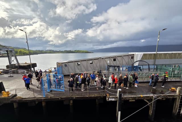 Part of the passenger access system at Craignure
