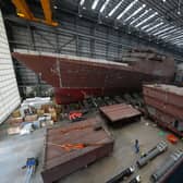 Construction work at Babcock's Rosyth facility 