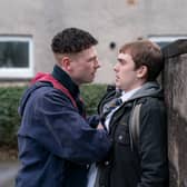 Mitchell Robertson, right, with Stuart Campbell as young Niall and Ruben in Half Man.