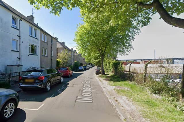 Morrison Gardens in South Queensferry has been closed by police after the death of a man there this morning.