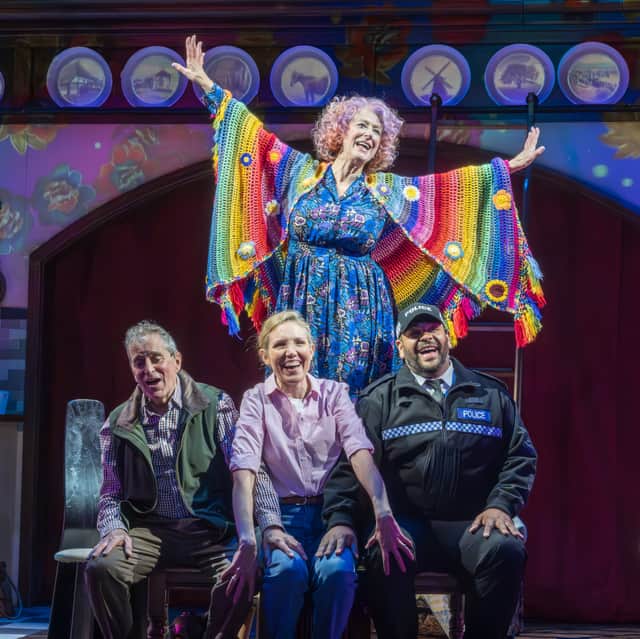 Maureen Lipman with fellow cast members John Middleton, Elizabeth Bower and Bailey Patrick in the eponymous heart-warming comedy from playwright Peter Quilter, directed and choreographed by Stephen Mear.