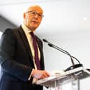 John Swinney addressing the CBI Scotland lunch in Edinburgh