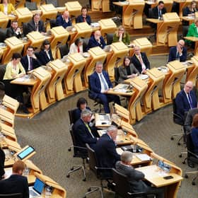 A general view of MSPs in the Holyrood chamber
