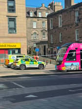 The incident occurred on Leith Walk on Sunday morning.