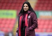 Ex-Hearts head coach Eva Olid is to take over Manchester United Women. (Photo by Paul Byars / SNS Group)