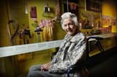 Mary Davidson Smith, 104, with the traditional Korean outfit she wore almost 100 years ago at the National Museum of Scotland.