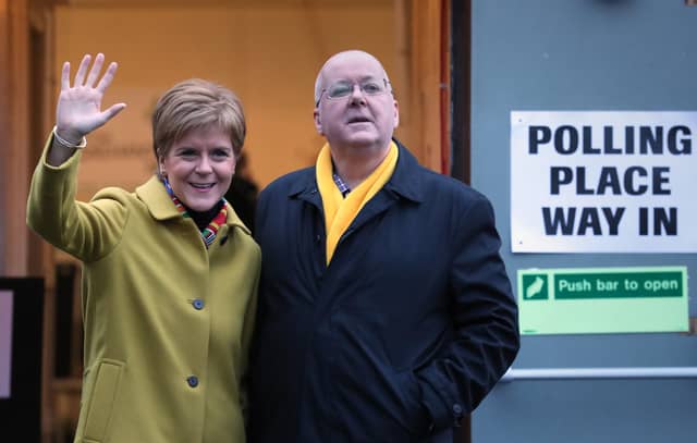 Peter Murrell with Nicola Sturgeon in 2019