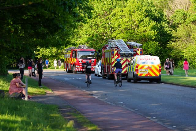 The fire service have dispatched three appliances to the scene