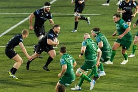 Glasgow Warriors' Patrick Schickerling in action during a United Rugby Championship match between Glasgow Warriors and Connacht at Scotstoun Stadium, on January 26, 2025 (Pic: SNS)