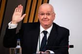 Peter Murrell, pictured being sworn in before giving evidence to MSPs about the handling of harassment allegations against former First Minister Alex Salmond in 2020, has reminded the SNP of something important: occupying the moral high ground can be perilous (Picture: Andy Buchanan/pool)