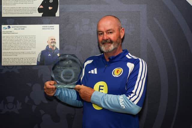 Steve Clarke has been inducted into the Scottish Football Hall of Fame, announced today by the Scottish Football Museum