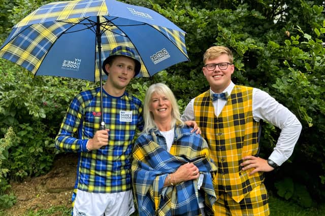 (left to right) Hamish Weir, Kathy Weir and Ben Weir