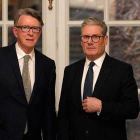 Lord Peter Mandelson and Prime Minister Sir Keir Starmer