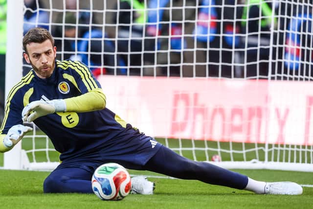 Angus Gunn is vying with Craig Gordon to be Scotland's No 1 at the World Cup.