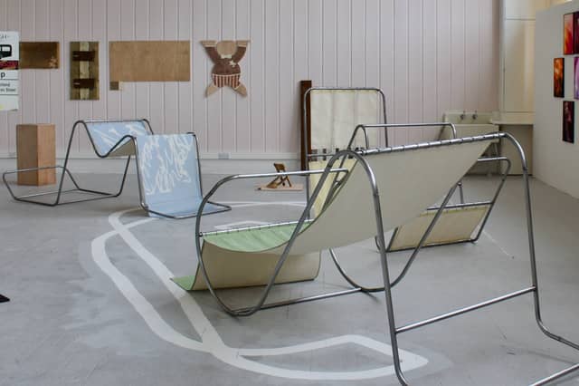 Installation view of work by Ella Crawford at the ECA Graduate Show 2026