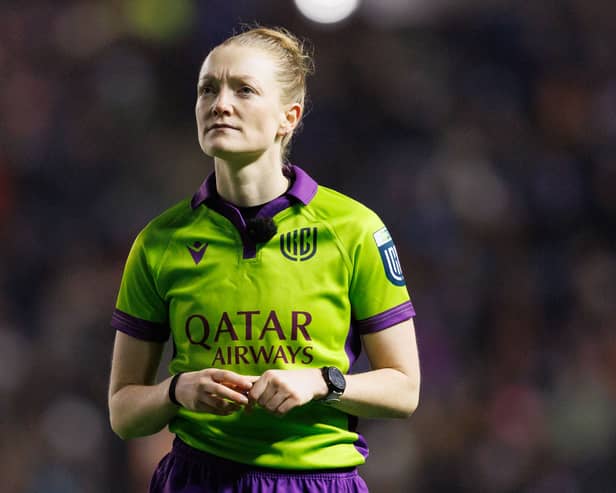 Scottish referee Hollie Davidson will take charge of Leinster vs Stormers in the URC play-off semi-final (Pic: SNS)