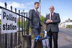 SNP Westminster leader Dave Doogan with First Minister John Swinney (Jane Barlow/PA)