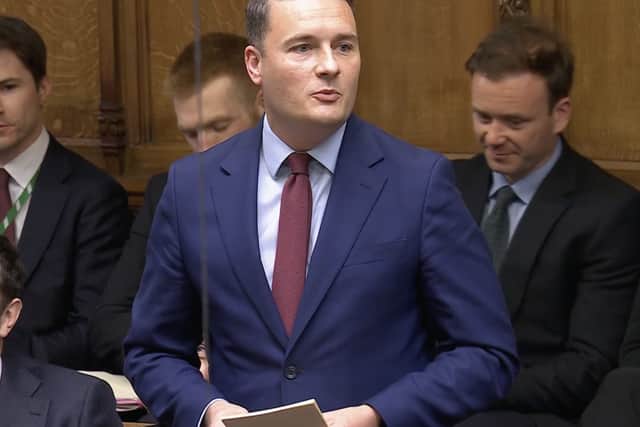 Wes Streeting giving his resignation speech in the House of Commons
