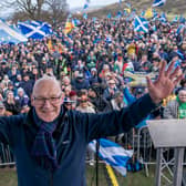 First Minister John Swinney at a Believe in Scotland rally.