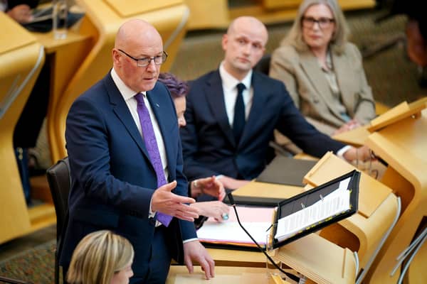 John Swinney, speaking at First Minister's Questions