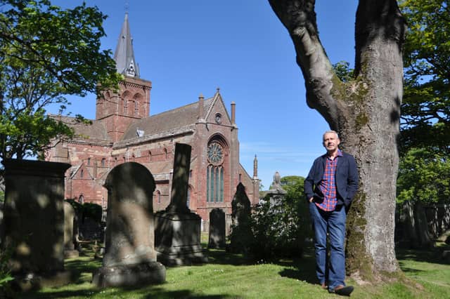 Alasdair Nicolson pictured outside St Magnus Cathedral, Kirkwall