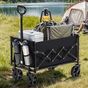 The SONGMICS folding trolley combines compact storage with a hefty 180kg load capacity