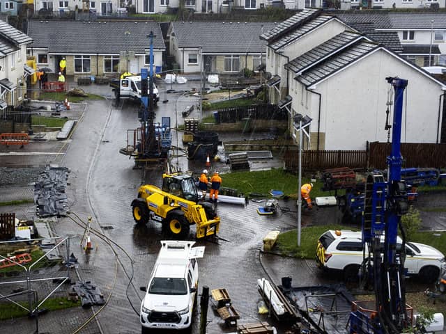 One of the streets inside the cordon in Coalsnaughton.
