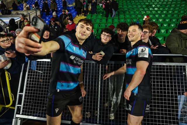 Jamie Dobie, left, and George Horne are both available to Glasgow Warriors for Saturday's URC semi-final at Murrayfield.