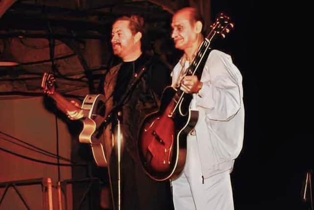 Martin Taylor with Joe Pass at the Old Fruitmarket.
