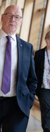 First Minister John Swinney with Deputy First Minister and Finance Secretary Jenny Gilruth