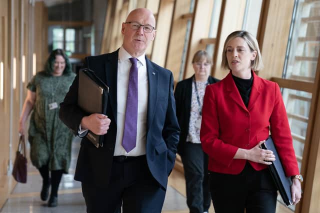First Minister John Swinney with Deputy First Minister and Finance Secretary Jenny Gilruth