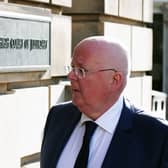 Peter Murrell outside court