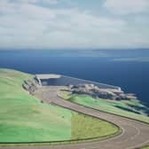 Visualisation of entranceway of tunnel from Shetland mainland to Yell 