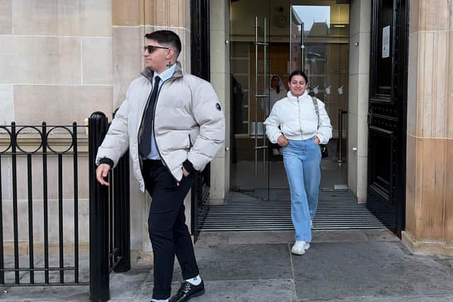 Ilia Belov, 22, and his sister Nadjedzha Belova leaving Dundee Sheriff Court