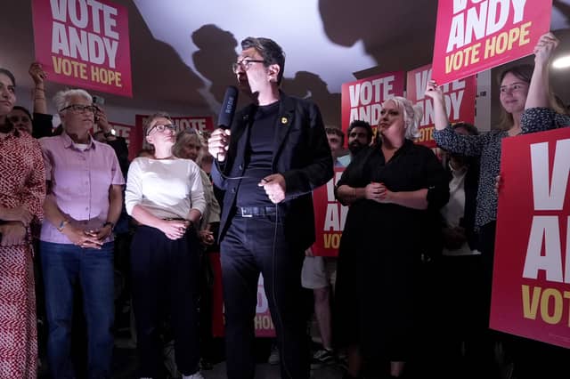 Andy Burnham delivers a speech