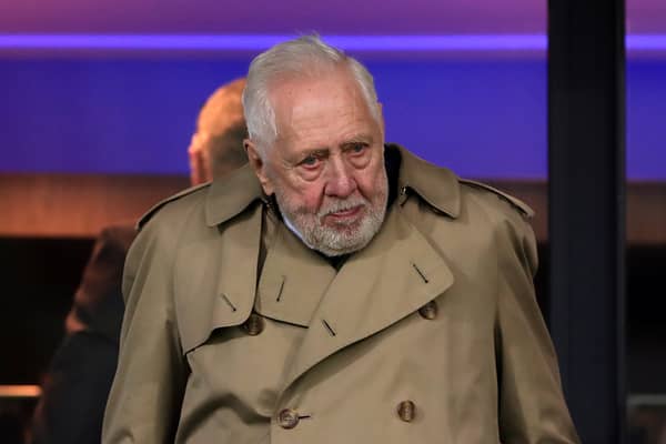Former MP Roy Hattersley in the stands during the West Bromwich Albion v Sheffield Wednesday Sky Bet Championship match in 2019