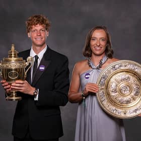 Wimbledon defending singles champions Jannik Sinner and Iga Swiatek.