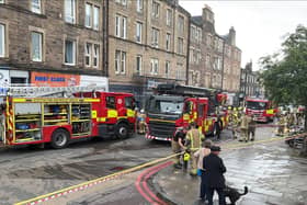 Fire at Dalry Road in Edinburgh
