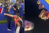 Scotland fan Charlene Wilson dropped her phone at the Haiti game, only to see it being retrieved by John McGinn.