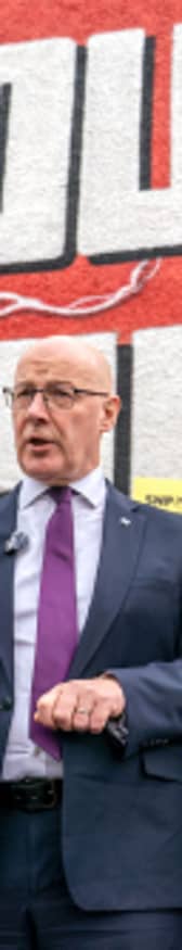 First Minister John Swinney with the SNP's candidate in the Aberdeen South by-election, Richard Thompson