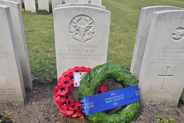 The grave of Private Donnie MacRae