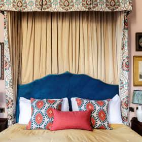 The bedroom in the Clematis room at Cromlix