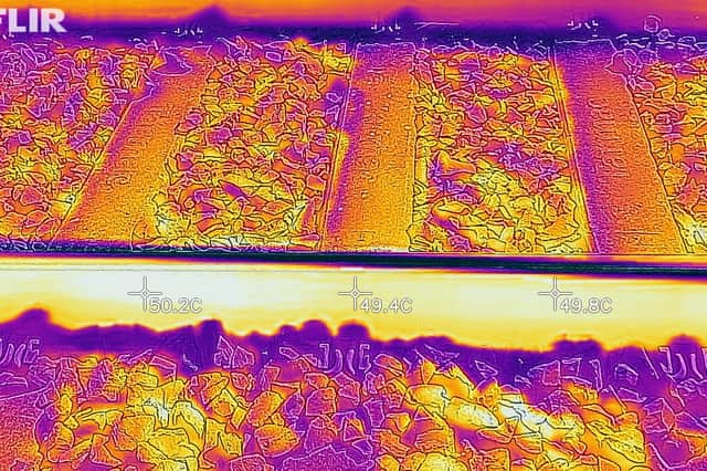 Infrared monitors are used to check track temperatures