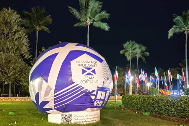 Miami Beach welcomes the Scotland team