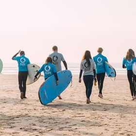 A Wave Project session takes to the water