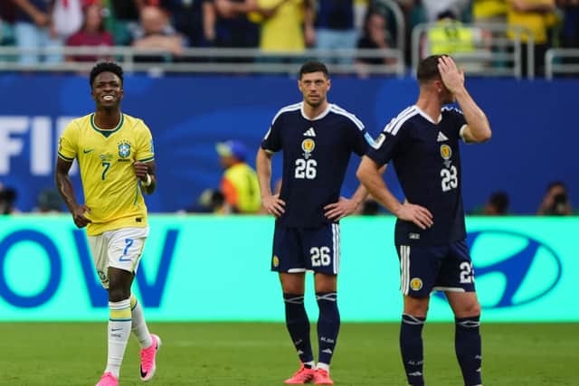 Scotland’s Scott McKenna (centre) at the Miami Stadium