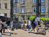 Film crews were spotted on Leith Links on Thursday 