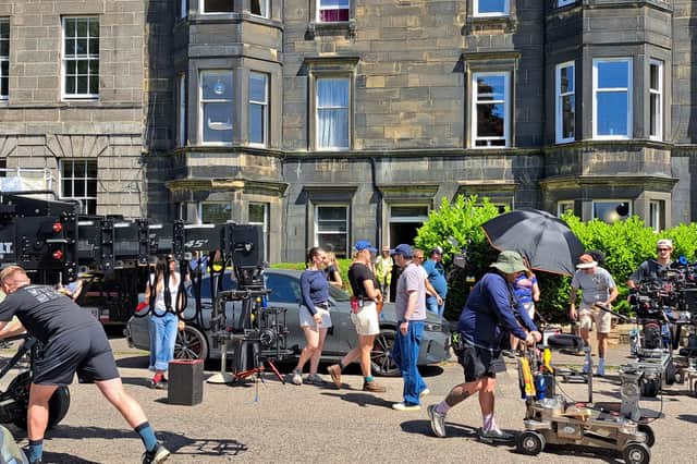 Film crews were spotted on Leith Links in June. 
