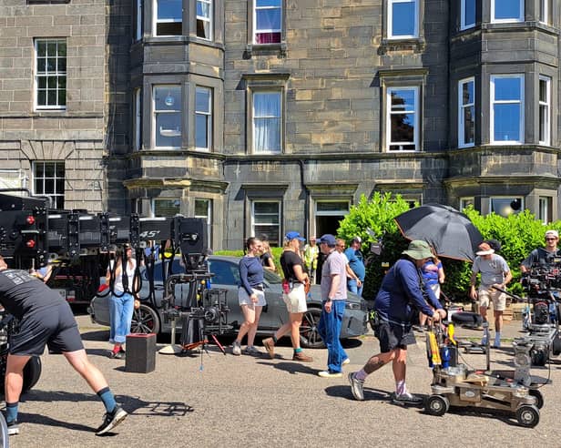 Film crews were spotted on Leith Links on Thursday 