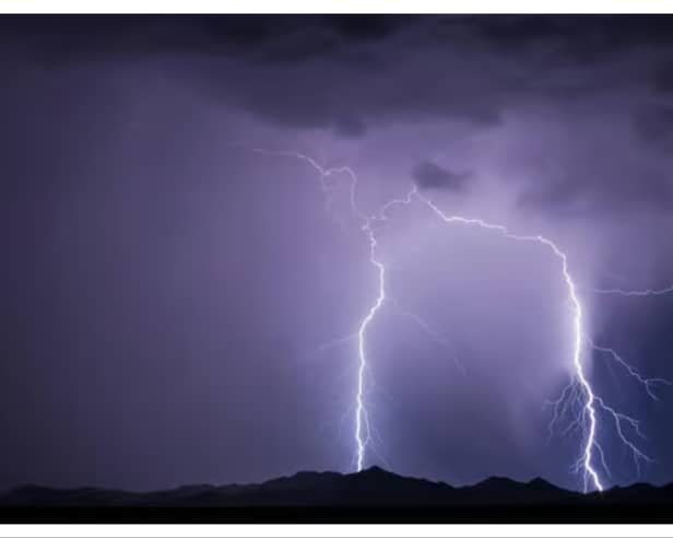 The stormy weather comes after days of hot and dry weather.